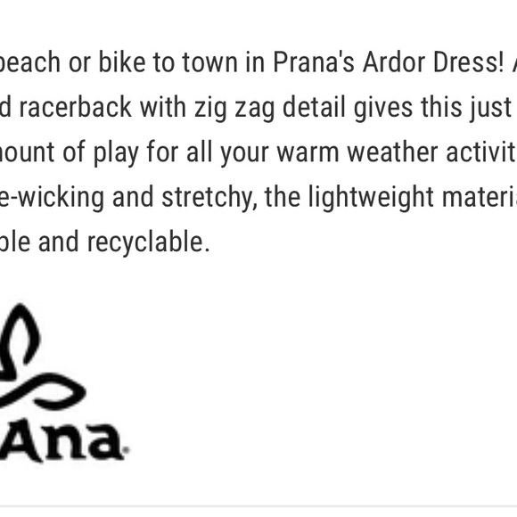 Prana Ardor Dress in “Pebble Samba” NWT - Picture 3 of 7